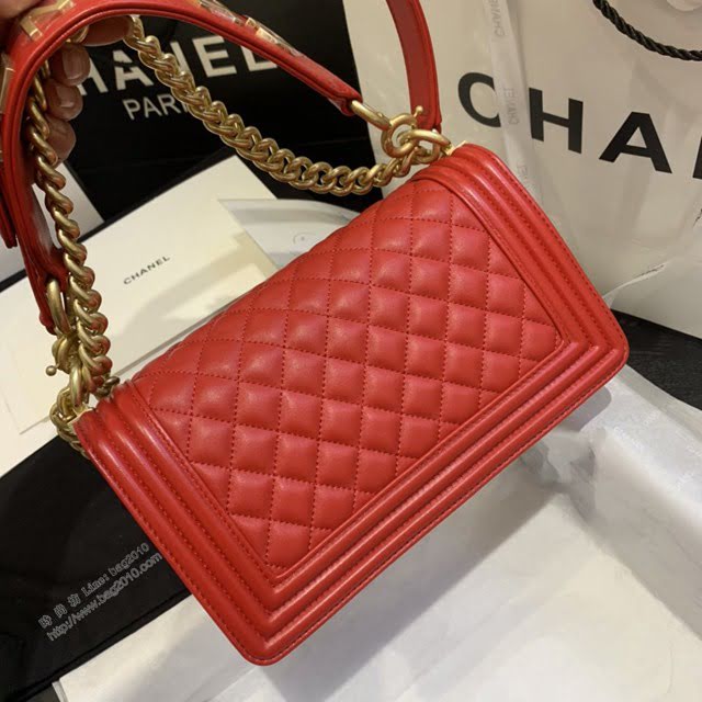Chanel女包 67086# Chanel2020年新款羊皮包 手提金屬LoGo Chanel鏈條單肩斜挎中號包  djc3992